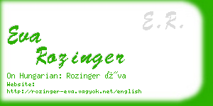 eva rozinger business card